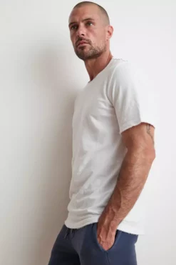 Velvet By Graham & Spencer Mens DOM MICRO TERRY CREW TEE