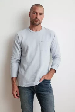 Velvet By Graham & Spencer Mens PETE MICRO TERRY TEE