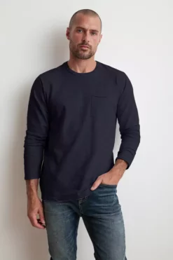 Velvet By Graham & Spencer Mens PETE MICRO TERRY TEE