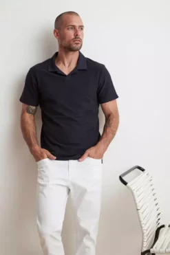 Velvet By Graham & Spencer TODD MICRO TERRY POLO Mens