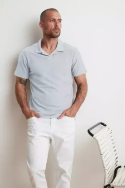 Velvet By Graham & Spencer TODD MICRO TERRY POLO Mens