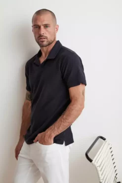 Velvet By Graham & Spencer TODD MICRO TERRY POLO Mens