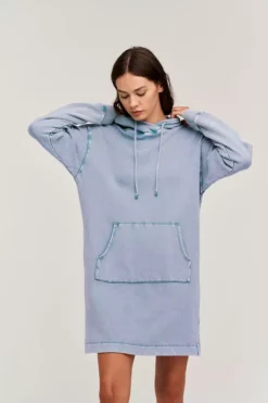 Velvet By Graham & Spencer DORTHY SWEATSHIRT HOODIE DRESS Womens