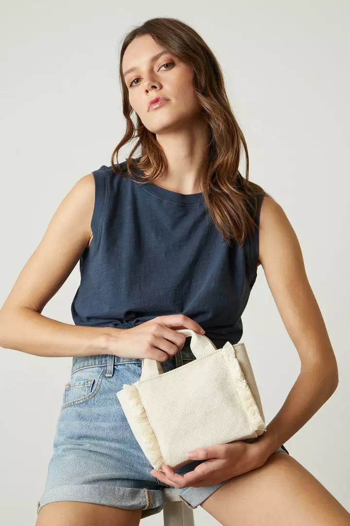 Velvet By Graham & Spencer MINI LAUNCH CANVAS TOTE 1 Velvet By Graham & Spencer MINI LAUNCH CANVAS TOTE
