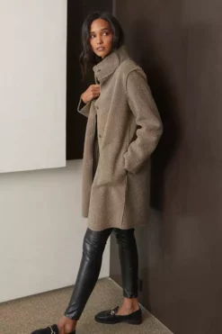 Velvet By Graham & Spencer MIRABEL FAUX LUX SHERPA REVERSIBLE COAT