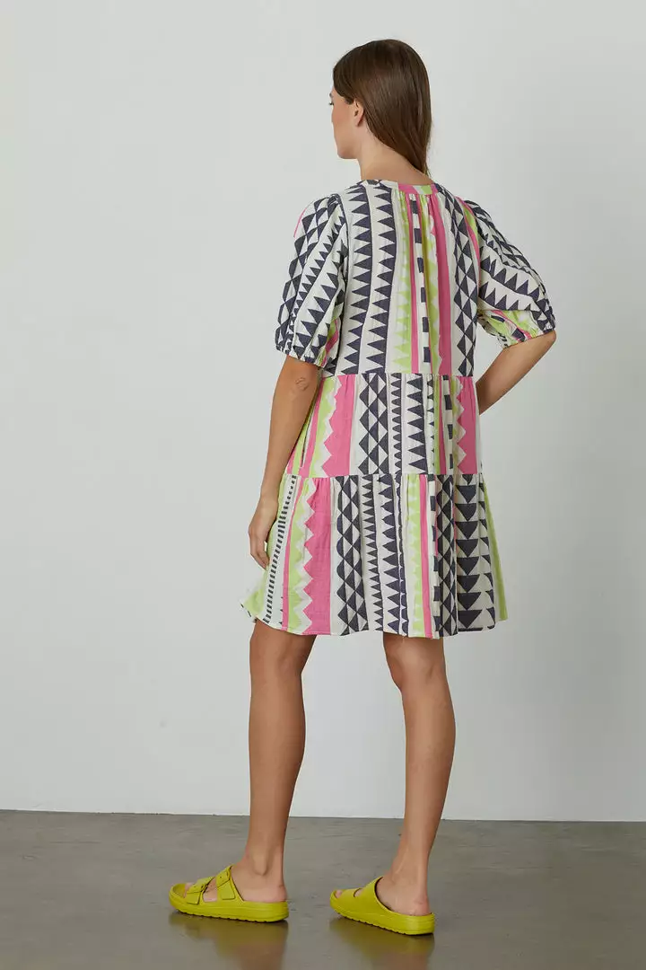 Velvet By Graham & Spencer DANICA NEON JACQUARD DRESS 4 Velvet By Graham & Spencer DANICA NEON JACQUARD DRESS