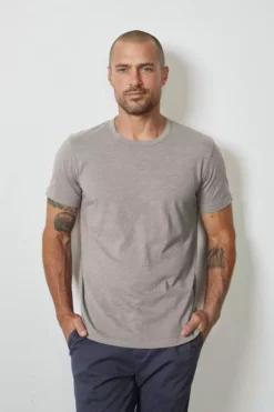 Velvet By Graham & Spencer Mens AMARO CREW NECK SLUB TEE