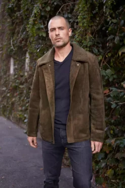 Velvet By Graham & Spencer Mens BOAZ FAUX SUEDE JACKET