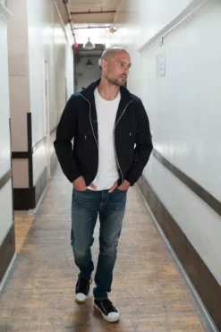 Velvet By Graham & Spencer DAMON ZIP UP HOODIE JACKET