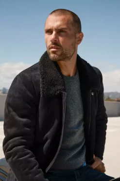 Velvet By Graham & Spencer BIRCH CASHMERE SWEATER Mens