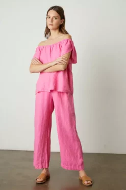 Velvet By Graham & Spencer Womens LOLA LINEN PANT