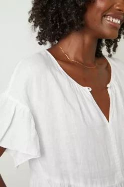 Velvet By Graham & Spencer NOOR LINEN TIERED DRESS Womens 16 Velvet By Graham & Spencer NOOR LINEN TIERED DRESS Womens