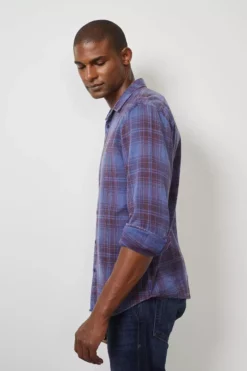 Velvet By Graham & Spencer Mens KENNETH PLAID BUTTON-UP SHIRT