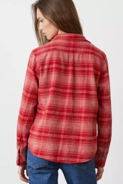 Velvet By Graham & Spencer Womens RUZ PLAID BUTTON-UP SHIRT