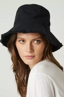 Velvet By Graham & Spencer FRINGED BUCKET HAT