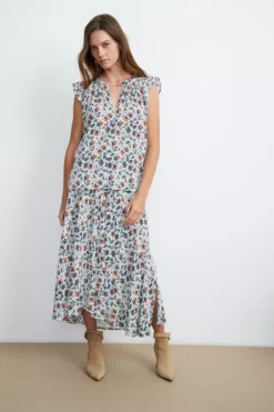 Velvet By Graham & Spencer Womens ROSETTA PRINTED BLOUSE