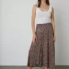 Velvet By Graham & Spencer Womens TITANIA PRINTED MIDI SKIRT