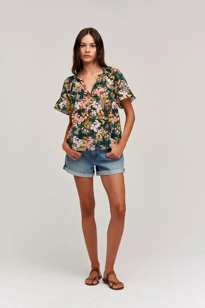 Velvet By Graham & Spencer LUCY PRINTED TOP Womens 6 Velvet By Graham & Spencer LUCY PRINTED TOP Womens