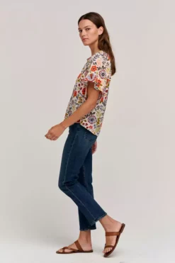 Velvet By Graham & Spencer LUCY PRINTED TOP Womens 13 Velvet By Graham & Spencer LUCY PRINTED TOP Womens