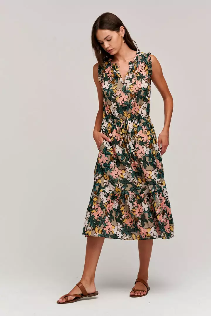 Velvet By Graham & Spencer Womens MORGAN PRINTED MIDI DRESS 3 Velvet By Graham & Spencer Womens MORGAN PRINTED MIDI DRESS