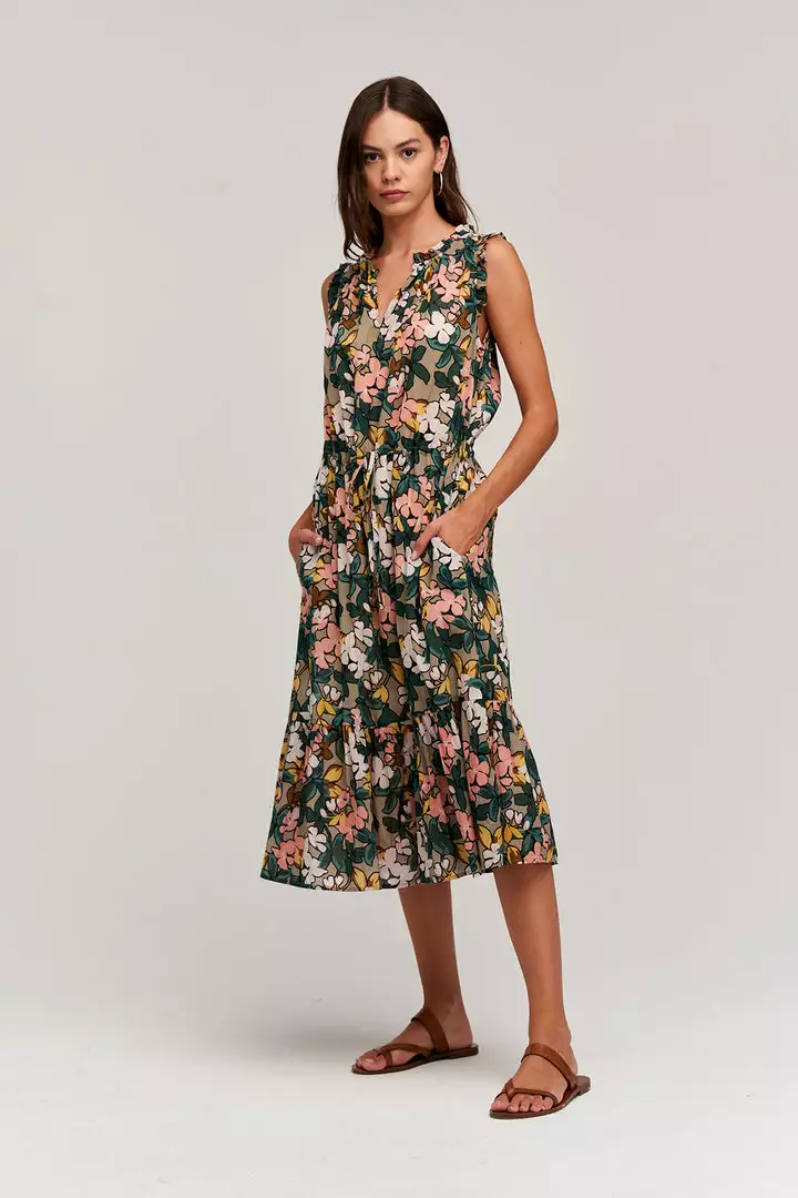 Velvet By Graham & Spencer Womens MORGAN PRINTED MIDI DRESS 1 Velvet By Graham & Spencer Womens MORGAN PRINTED MIDI DRESS