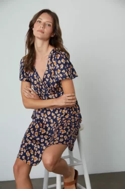 Velvet By Graham & Spencer DREW CHEETAH PRINT DRESS Womens