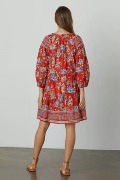 Velvet By Graham & Spencer Womens LILAH PRINTED TIERED DRESS