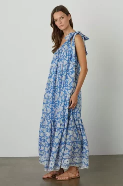 Velvet By Graham & Spencer JOANNA ONE SHOULDER PRINTED MAXI DRESS Womens
