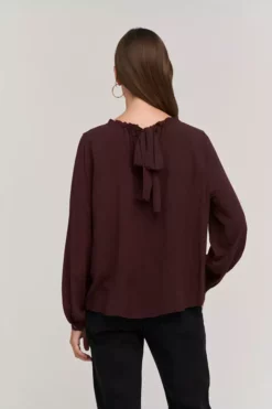 Velvet By Graham & Spencer Womens GINGER CHALLIS NECK TIE TOP 10 Velvet By Graham & Spencer Womens GINGER CHALLIS NECK TIE TOP