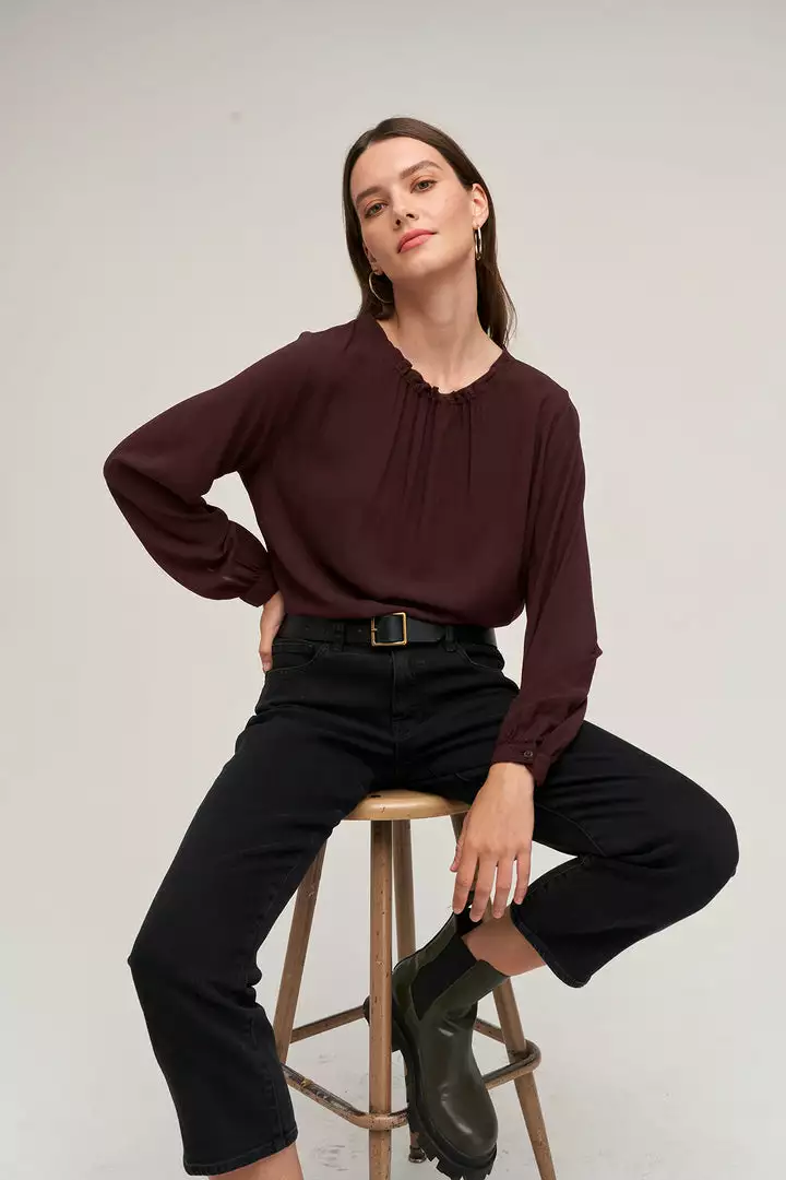 Velvet By Graham & Spencer Womens GINGER CHALLIS NECK TIE TOP 2 Velvet By Graham & Spencer Womens GINGER CHALLIS NECK TIE TOP