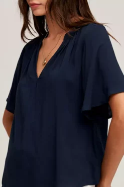 Velvet By Graham & Spencer Womens JAYCEE SPLIT NECK BLOUSE 20 Velvet By Graham & Spencer Womens JAYCEE SPLIT NECK BLOUSE