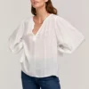 Velvet By Graham & Spencer JOLENE V-NECK BLOUSE Womens