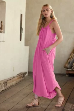 Velvet By Graham & Spencer Womens REESE COTTON GAUZE DRESS