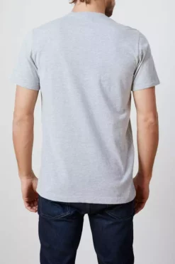 Velvet By Graham & Spencer SAMSEN HEATHER GREY WHISPER CLASSIC V-NECK TEE Mens