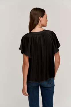 Velvet By Graham & Spencer LORENA V-NECK BLOUSE Womens