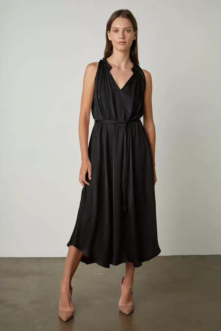 Velvet By Graham & Spencer TALA MIDI DRESS Womens 1 Velvet By Graham & Spencer TALA MIDI DRESS Womens