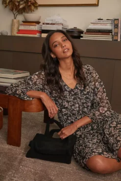 Velvet By Graham & Spencer SMALL COZY FAUX SHEARLING BAG