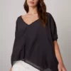 Velvet By Graham & Spencer ALINN BOXY V-NECK TOP