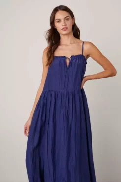 Velvet By Graham & Spencer Womens FARRAH RUFFLE CAMI DRESS