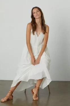 Velvet By Graham & Spencer Womens FARRAH RUFFLE CAMI DRESS