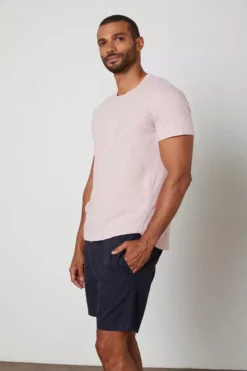 Velvet By Graham & Spencer Mens AMARO CREW NECK SLUB TEE