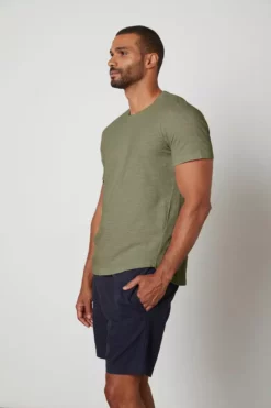 Velvet By Graham & Spencer Mens AMARO CREW NECK SLUB TEE