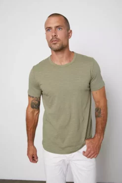 Velvet By Graham & Spencer Mens AMARO CREW NECK SLUB TEE