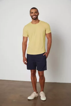 Velvet By Graham & Spencer Mens AMARO CREW NECK SLUB TEE