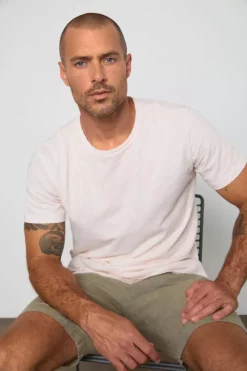 Velvet By Graham & Spencer Mens AMARO CREW NECK SLUB TEE