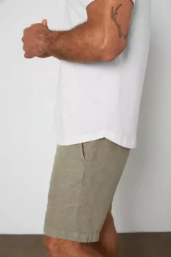 Velvet By Graham & Spencer JONATHAN LINEN DRAWSTRING SHORT