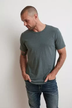 Velvet By Graham & Spencer Mens AMARO CREW NECK SLUB TEE