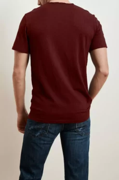 Velvet By Graham & Spencer CHAD RAW EDGE COTTON SLUB POCKET TEE