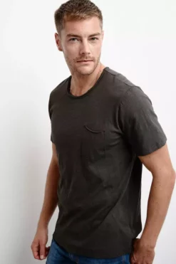 Velvet By Graham & Spencer Mens CHAD RAW EDGE COTTON SLUB POCKET TEE 89 Velvet By Graham & Spencer Mens CHAD RAW EDGE COTTON SLUB POCKET TEE