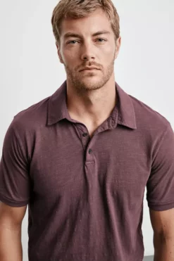 Velvet By Graham & Spencer Mens RANDALL COTTON SLUB POLO